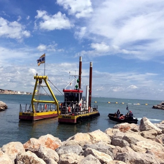 BUESA dragage passe d'entrée du port de palavas 2016