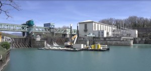BUESA dragage à l'aval du barrage de seyssel 2015
