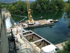 BUESA réfection de la prise d'eau du barrage de la meuse à Gignac 2014