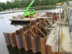 CHARIER batardeau provisoire - barrage de mauzac 2015