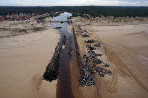 ETCHART CONSTRUCTION réhabilitation des digues nord et sud - landes 2014-2015