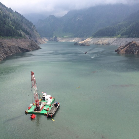 VCMF dragage du barrage de luzzone en suisse 2016